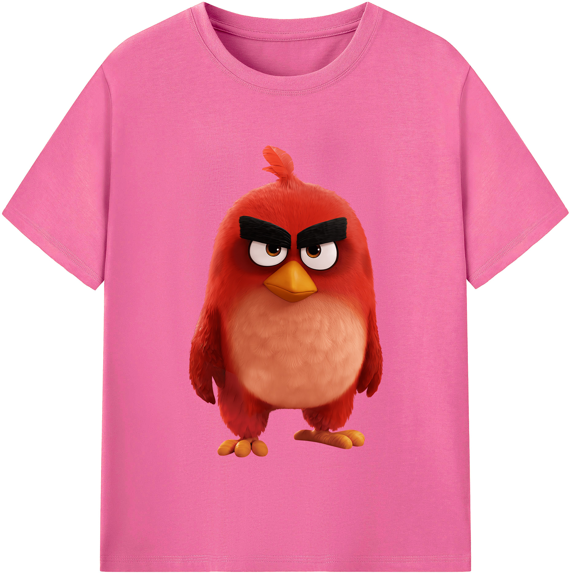 （画像用） Angry Birds アングリーバード レディースカジュアルプリントTシャツ（綿100％）